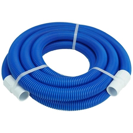 Pool Central 27 ft. Blue Blow Molded PE Vacuum Hose with White Cuffs 32798767